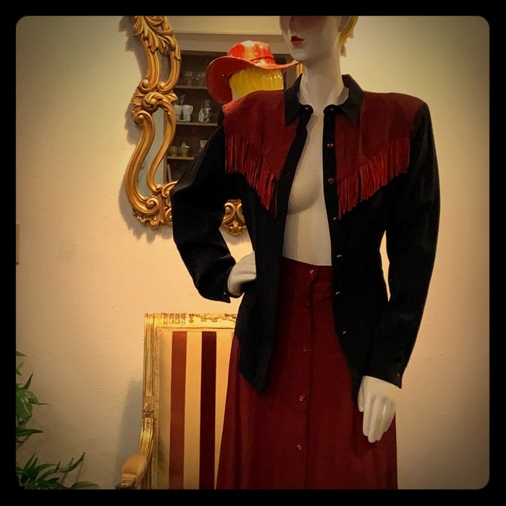 Vintage Western Outfit with Fringe